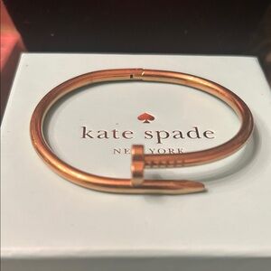Rose Gold-Tone Nail Bangle Bracelet